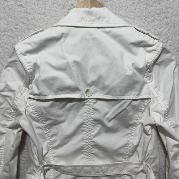Abercormbie‎ & Fitch Womens Sz S White Double Breasted Naval Belt Jacket Coat - Picture 5 of 14